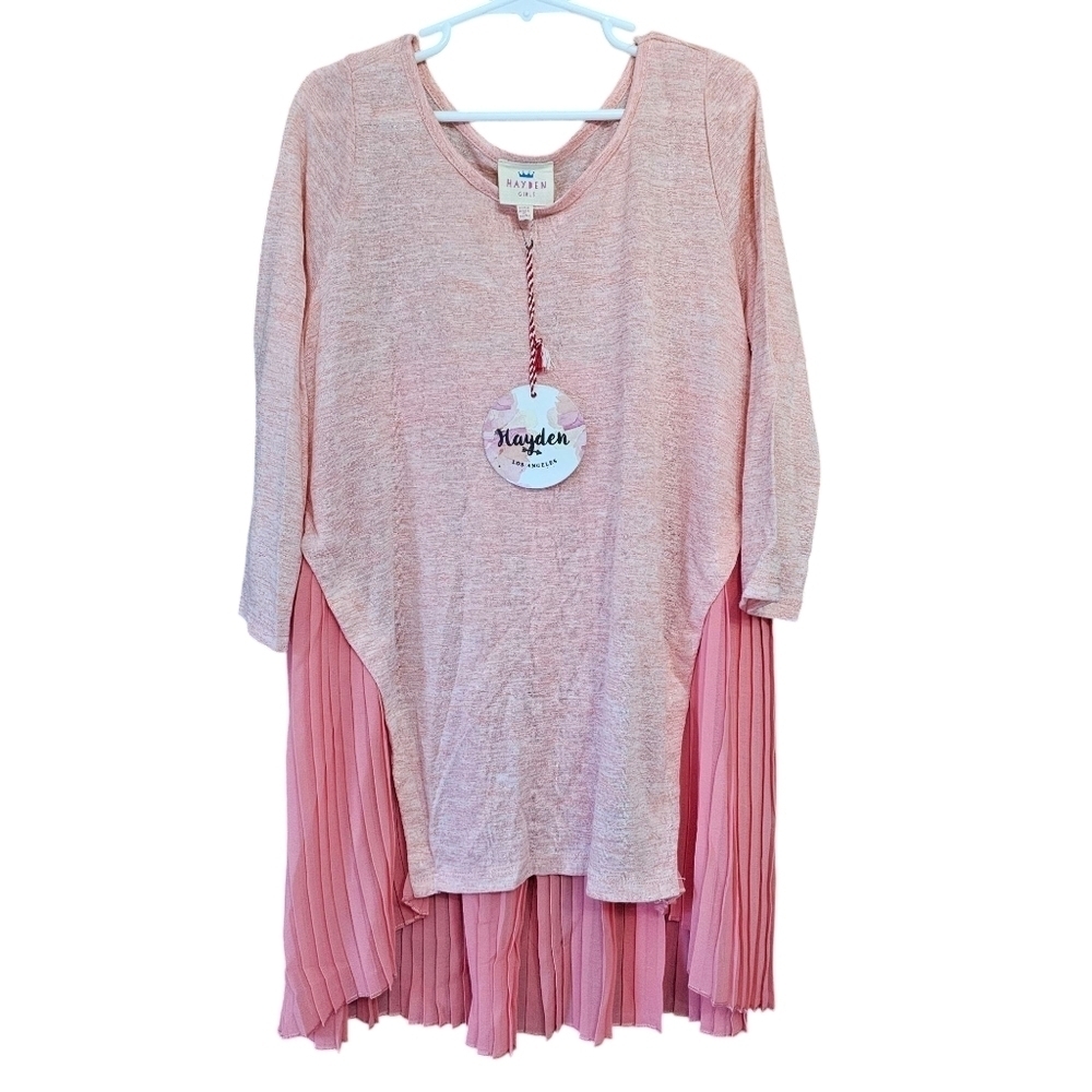 Hayden Girls Pink Long Sleeve Dress Spring Summer Size 11/12